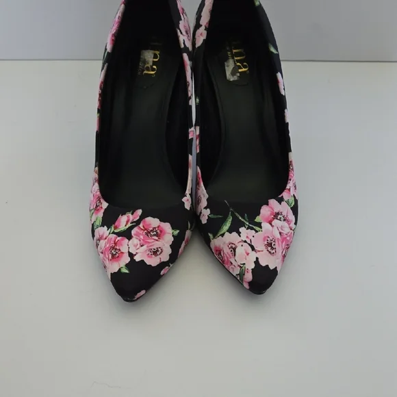 a.n.a Black and Pink Floral Heels - Picture 5 of 6
